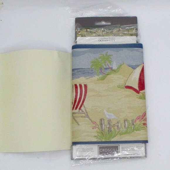 Croscill Ocean City Beach Wallpaper Border 2 pkg  5Yd each 6.5" Wide - Picture 3 of 4